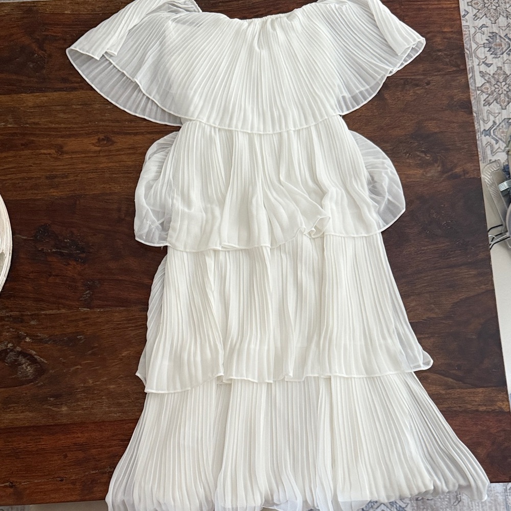 White bridal shower dress